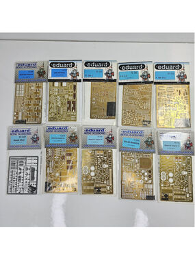 Eduard 1/72 Photo Etched Brass Model Accessories Lot Aircraft Detail Sets x10